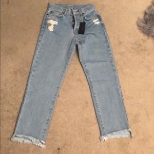 LF light wash straight leg jeans